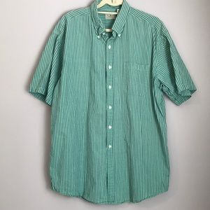VTG LL Bean Seersucker Button Up Size XL